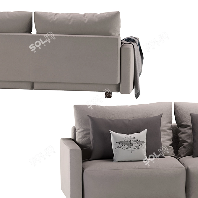 Gimmarp 3-Seater Sofa: Comfort in Rudorna Brown 3D model image 3