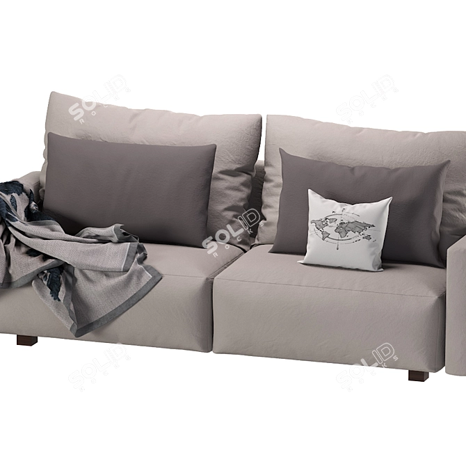 Gimmarp 3-Seater Sofa: Comfort in Rudorna Brown 3D model image 4