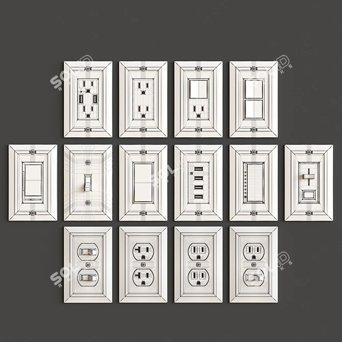 Franklin Brass US Wall Plates 3D model image 5