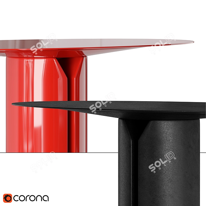 Sleek Oval Table by MDF Italia 3D model image 2