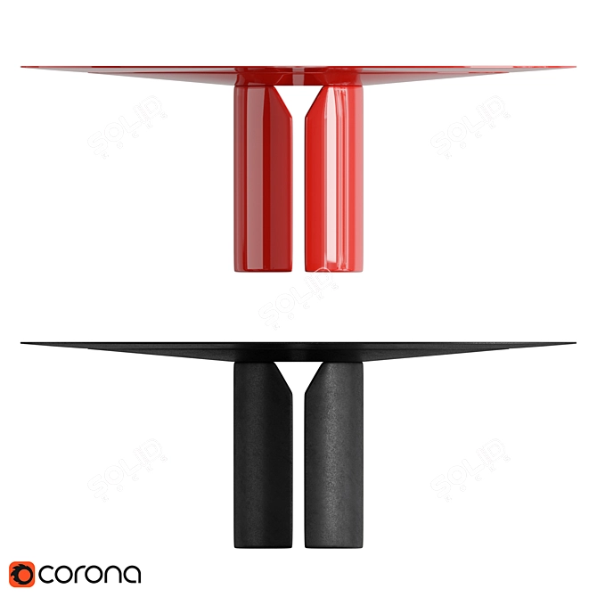 Sleek Oval Table by MDF Italia 3D model image 4