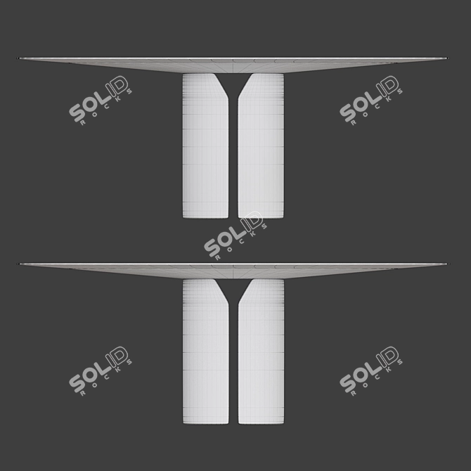 Sleek Oval Table by MDF Italia 3D model image 5