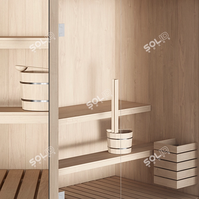 Elegant Gruppo Geromin KYRA Sauna 3D model image 2