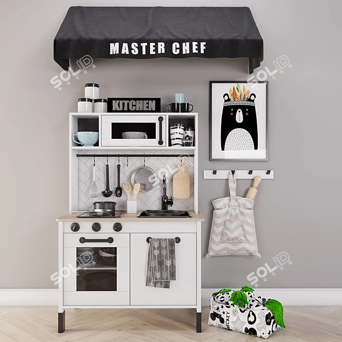 IKEA Kids Kitchen: Interactive Pretend Playset 3D model image 2