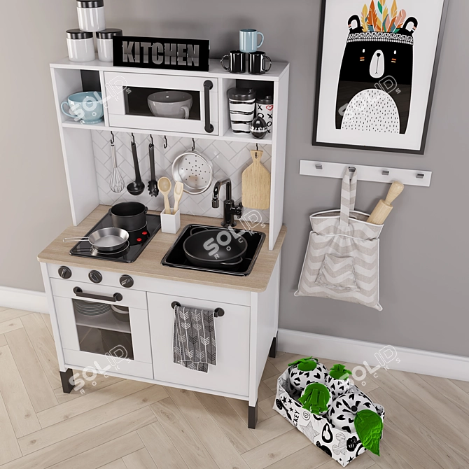 IKEA Kids Kitchen: Interactive Pretend Playset 3D model image 5
