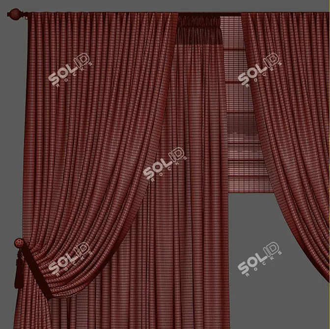 Modern Curtain Design - Curtain 793 3D model image 3