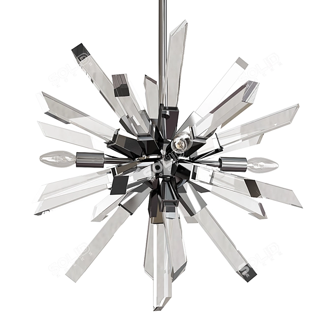 Radiant Burst Chandelier 3D model image 1