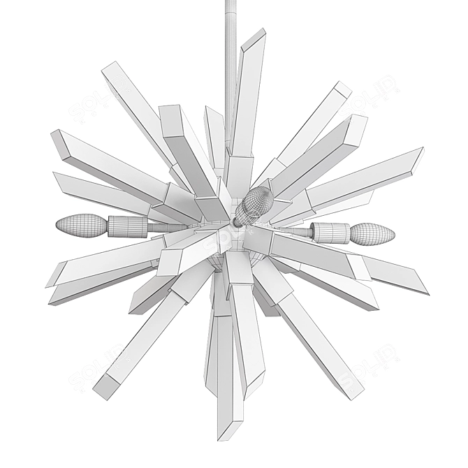 Radiant Burst Chandelier 3D model image 2