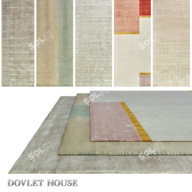 Luxury Carpets Collection - Set of 5 Pieces 3D model image 1