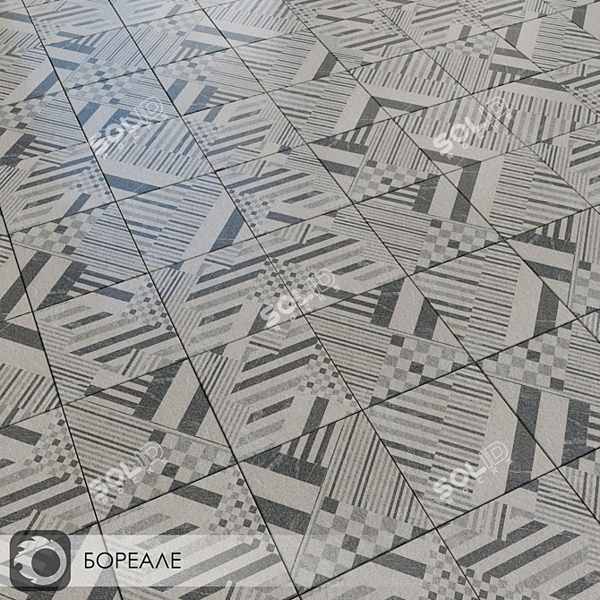 Boreale Ceramic Floor Tiles 30x30 3D model image 1