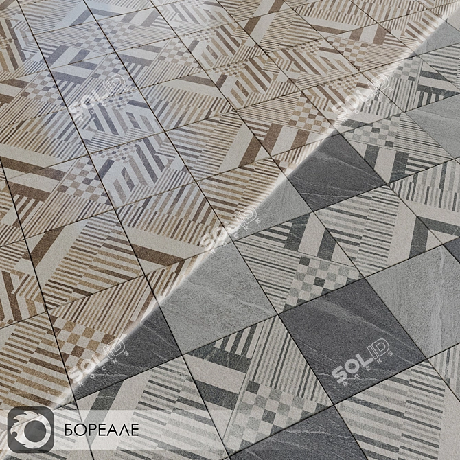 Boreale Ceramic Floor Tiles 30x30 3D model image 4