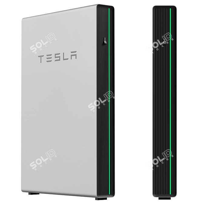 Revolutionary Tesla Powerwall Energizes Your Home 3D model image 2