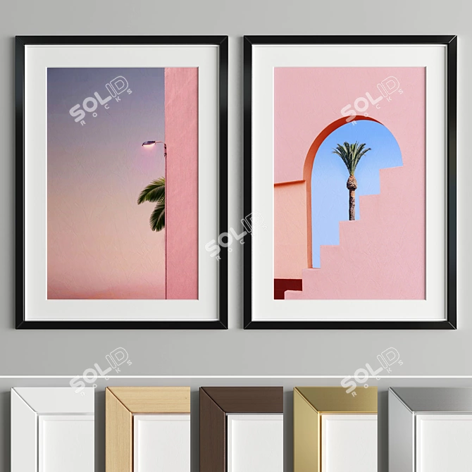 Elegant Art Frame A86: 2 Frames, 50x70cm 3D model image 2