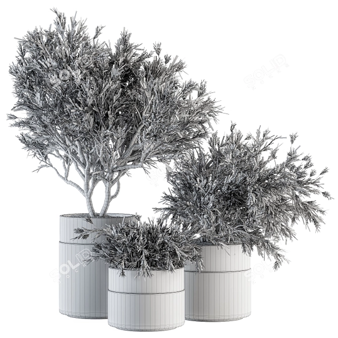 Floral Oasis: Indoor Plant Set 181 3D model image 5