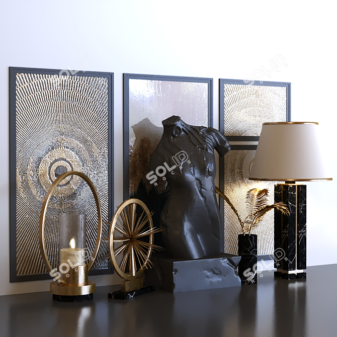 Elegant Decor Set 2015 3D model image 3