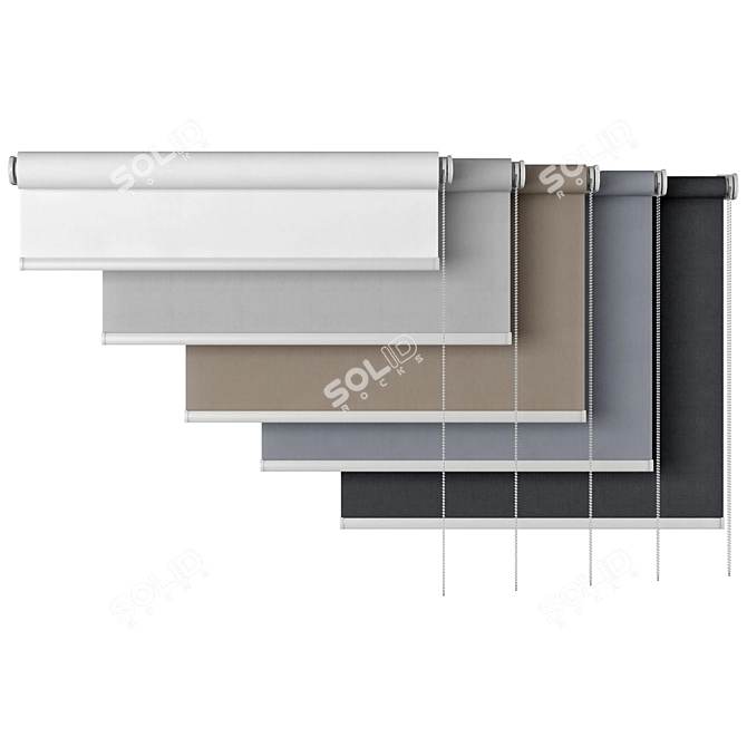 Sevilla Blackout Roller Blind - 52 3D model image 2