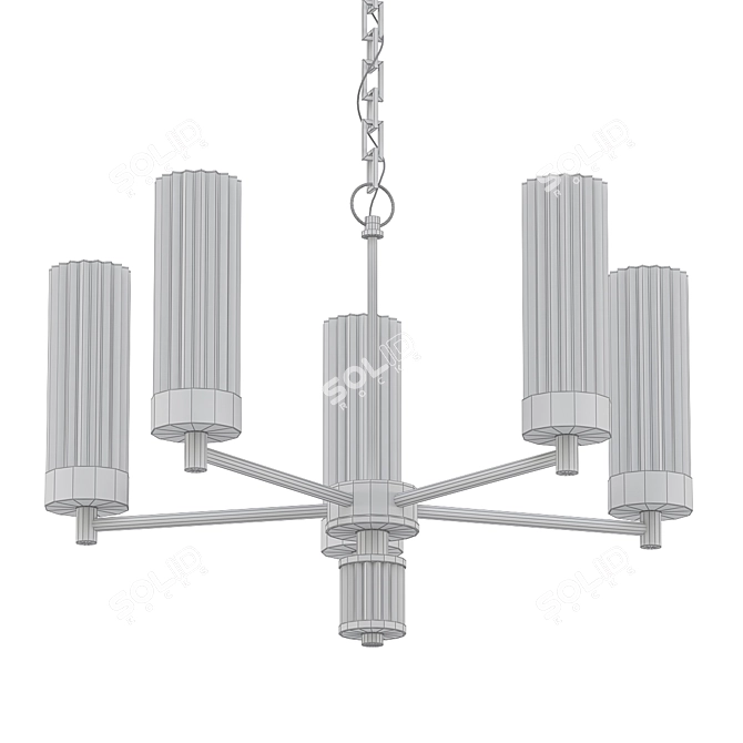 Elegant Jeanette Chandelier - Chromium 3D model image 2