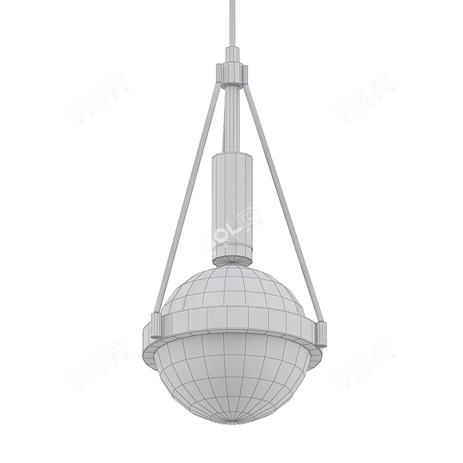 Dandelion Glass Pendant Light 3D model image 2