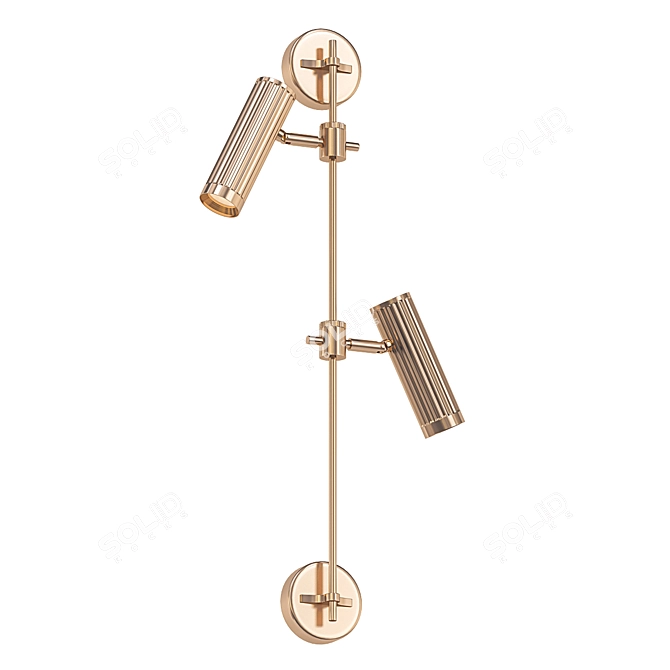 Bronze Trigger Wall Lamp Set 3D model image 1