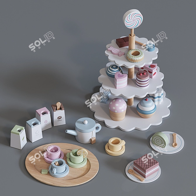 Tea Party Toy Set 3D model image 1