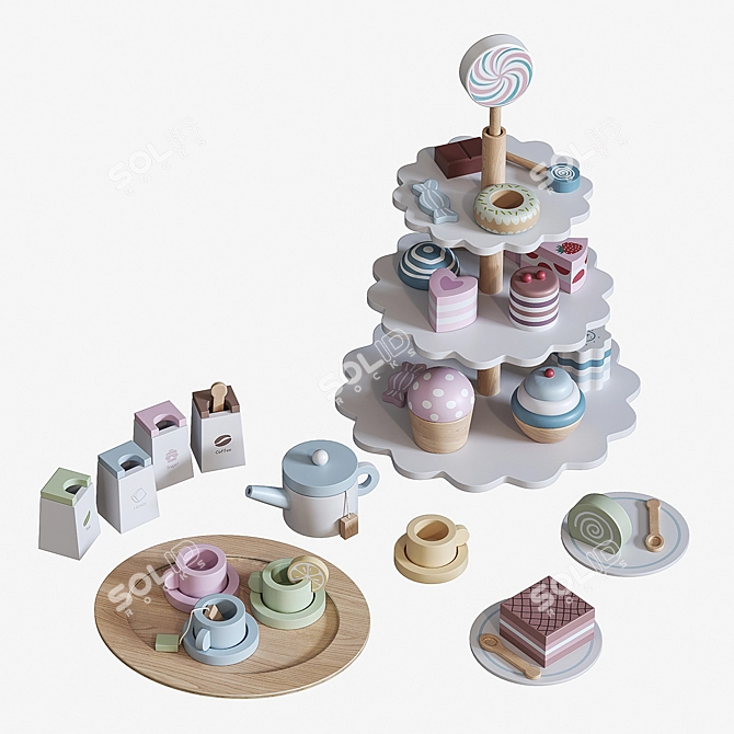 Tea Party Toy Set 3D model image 2