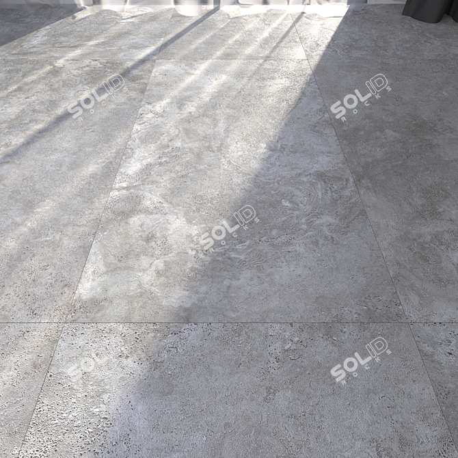 Navona Gray Cross Floor Tile 3D model image 1