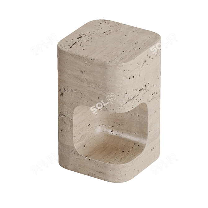 Petra Minimalist Side Table 3D model image 1