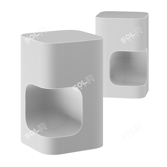 Petra Minimalist Side Table 3D model image 5