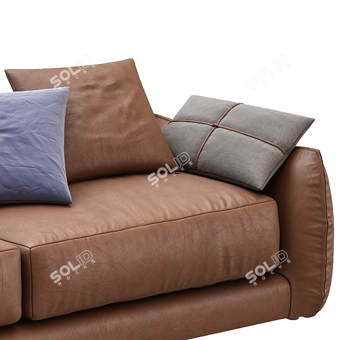 Luxurious Leather Sofa: James By Montauksofa 3D model image 4