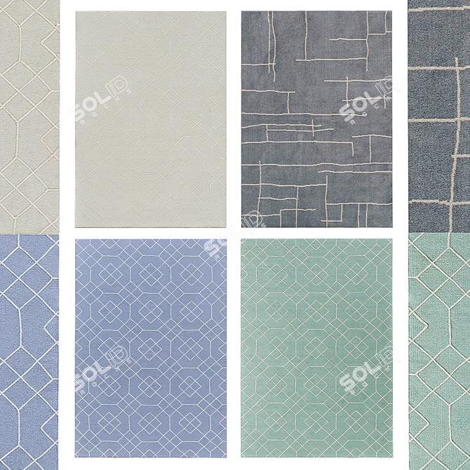 Archive-Inspired Rug Collection 3D model image 1