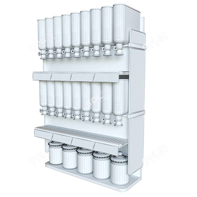 Modern Wall-Mounted Dispenser 3D model image 4