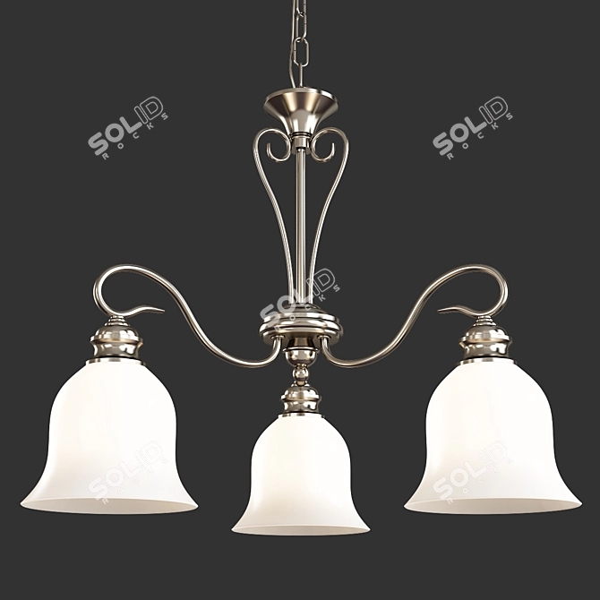 Elegance Illuminated Pendant Chandelier 3D model image 1