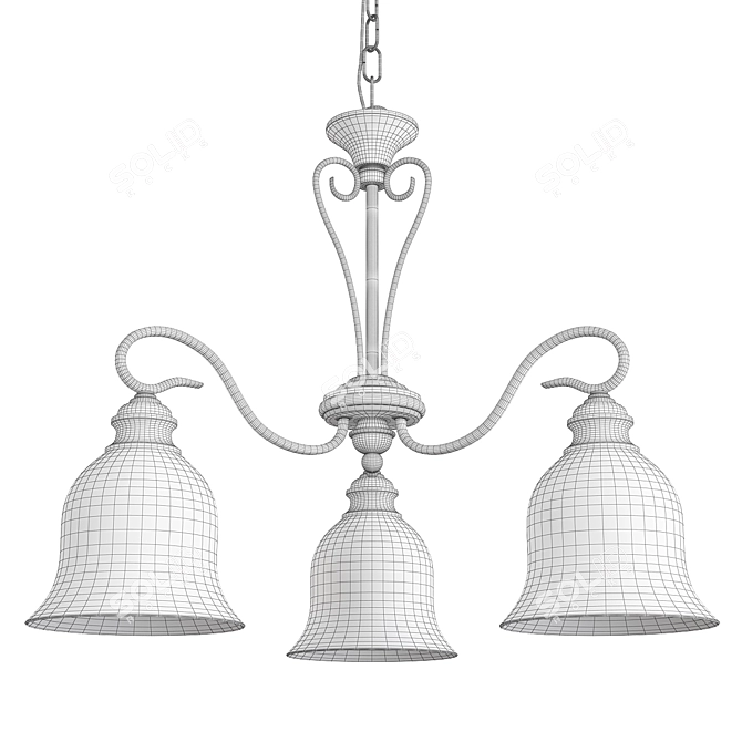 Elegance Illuminated Pendant Chandelier 3D model image 2