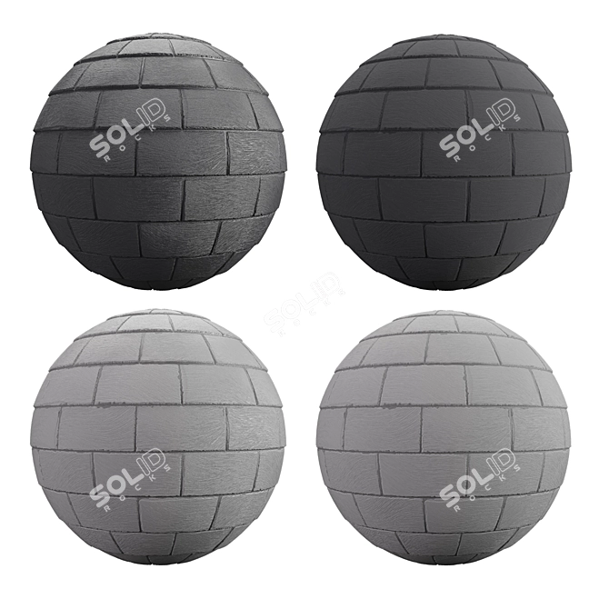 Brick Slate Tile: Versatile and Realistic 3D model image 2