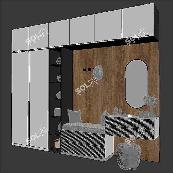 Modern Steel Hallways 98 3D model image 3