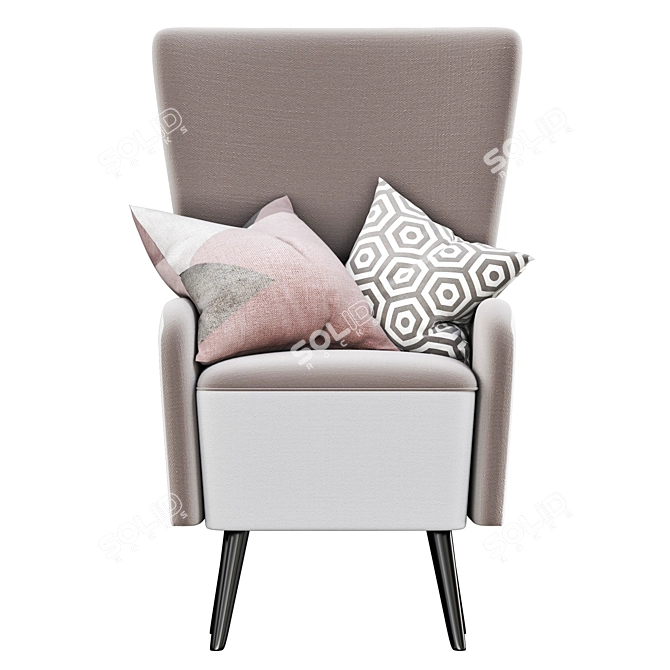 Modern Aster Armchair: Stylish Comfort 3D model image 4