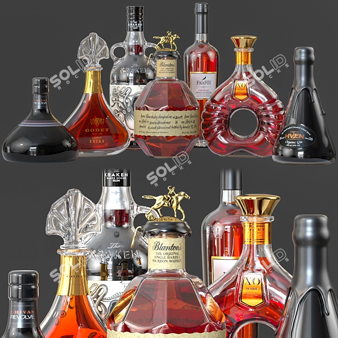 Modular Bottle_07: Versatile Corona-Ready Design 3D model image 1