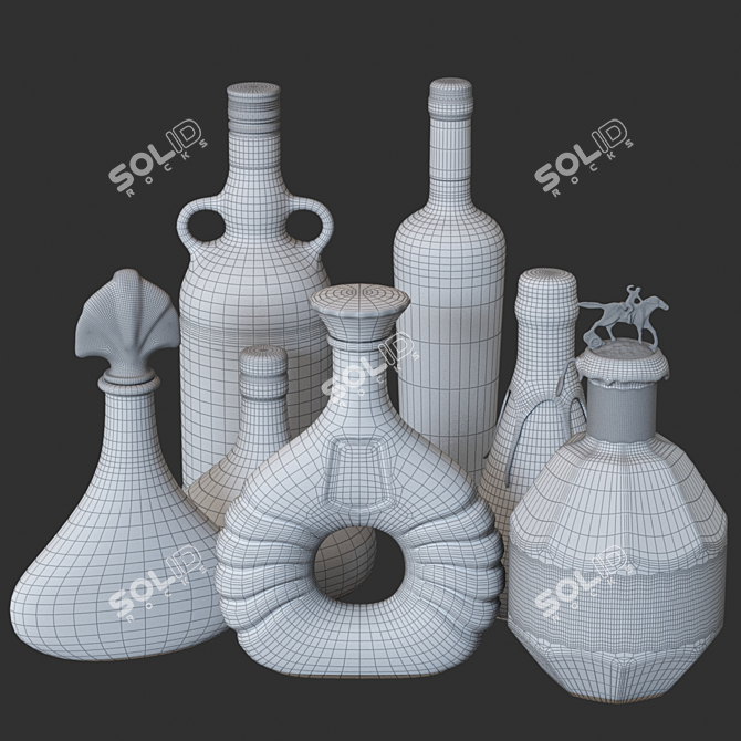 Modular Bottle_07: Versatile Corona-Ready Design 3D model image 5