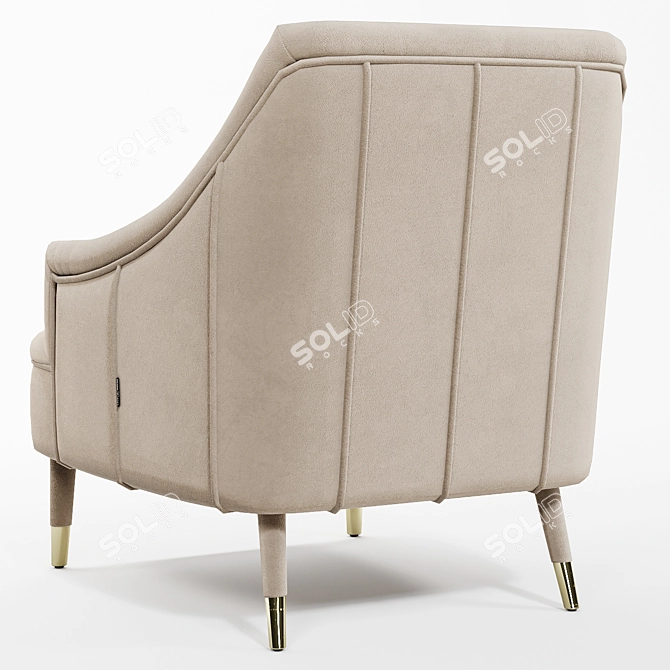 Elegant Cordoba Armchair for Luxurious Comfort 3D model image 3
