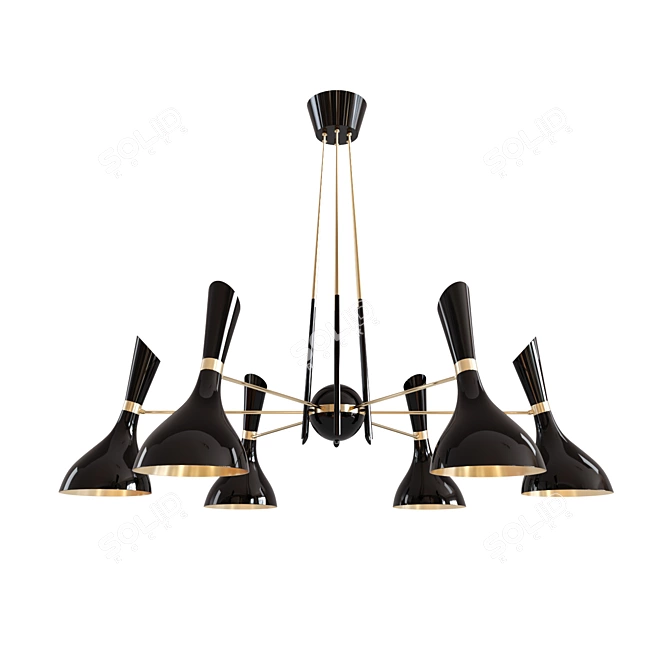 Nordic Style: Helsinki Suspension Lamp 3D model image 1