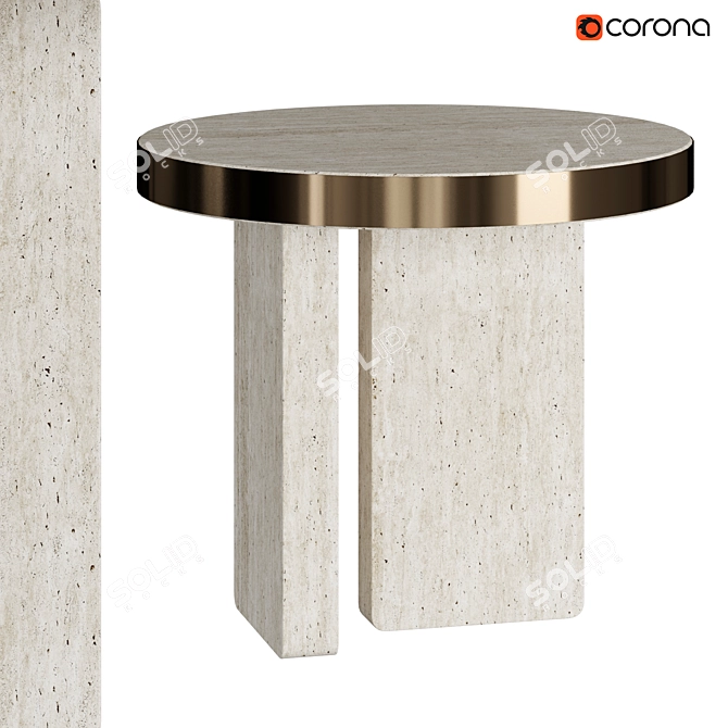 Davani PURE: Stylish 500mm Round Table 3D model image 1