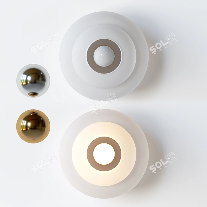 Modern Emile Bath Sconce 3D model image 1