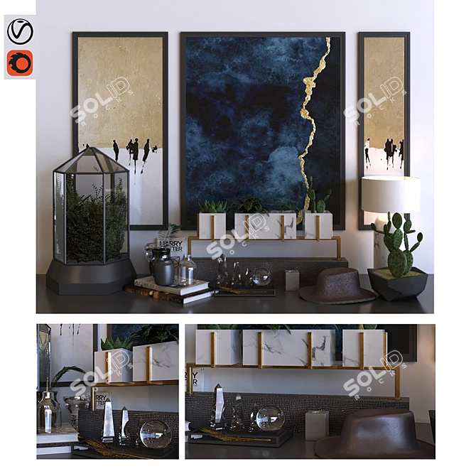 Versatile Decoration Set 2015 3D model image 8