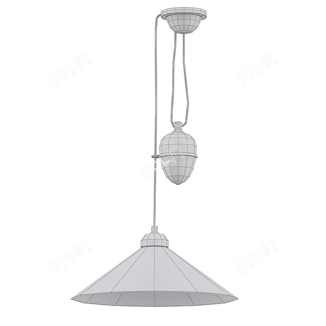 Cobb Pendant: Adjustable Elegance 3D model image 2
