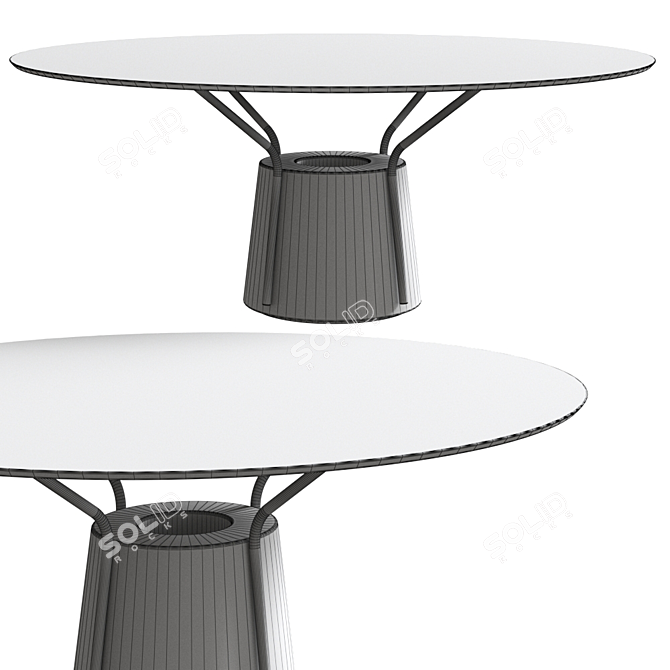 Marble Balloon Dining Table 3D model image 2