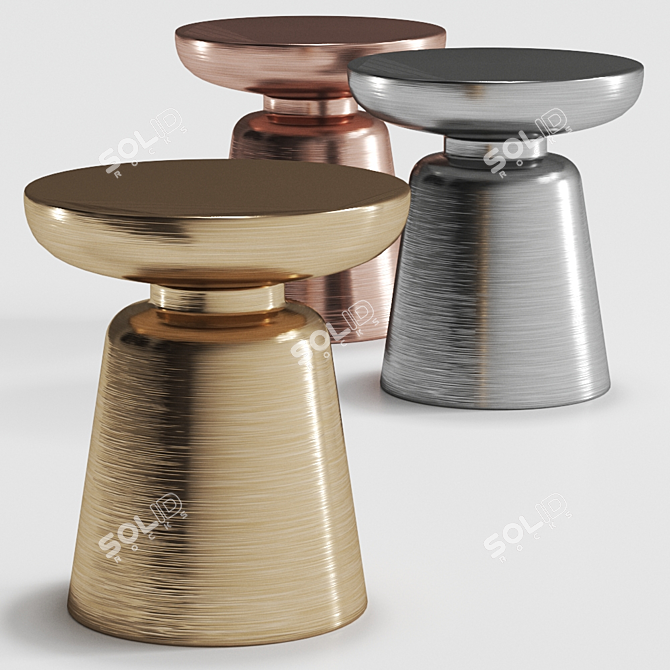 Gold Brushed CERSEI Coffee Table 3D model image 2