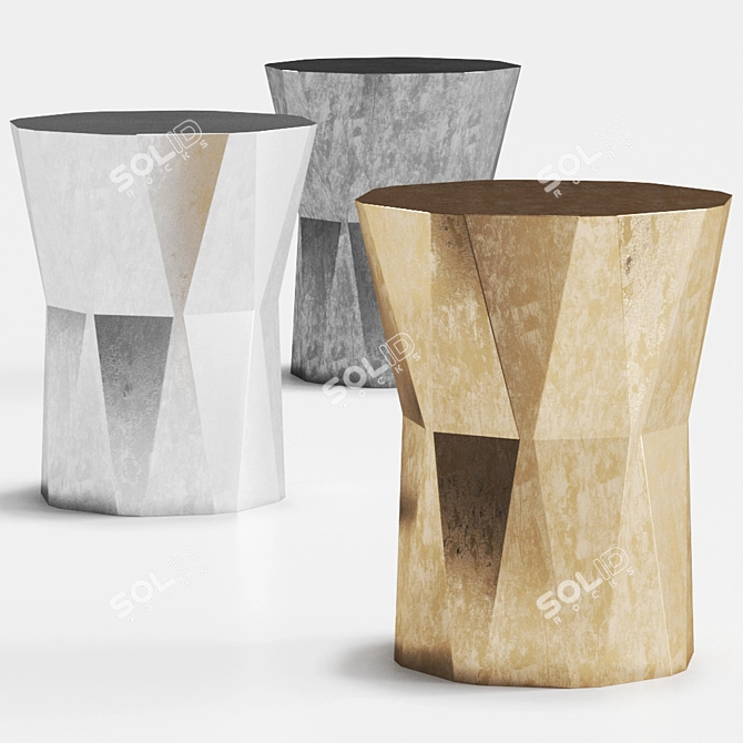 Sophisticate Brushed Fiberglass Coffee Table 3D model image 3