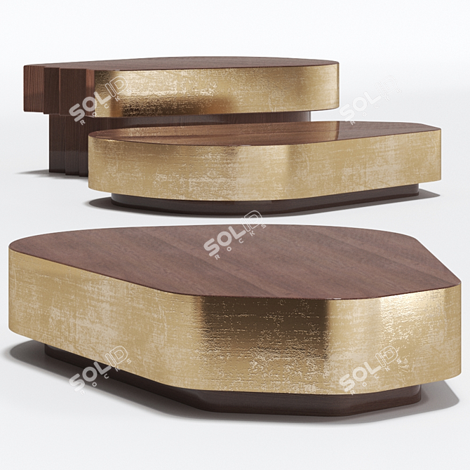 Sleek Minimalist Cerne Coffee Tables 3D model image 1