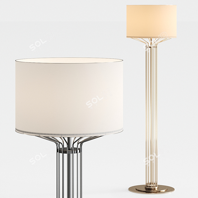 Italian Designer Dragonfly Floor Lamp 3D model image 1