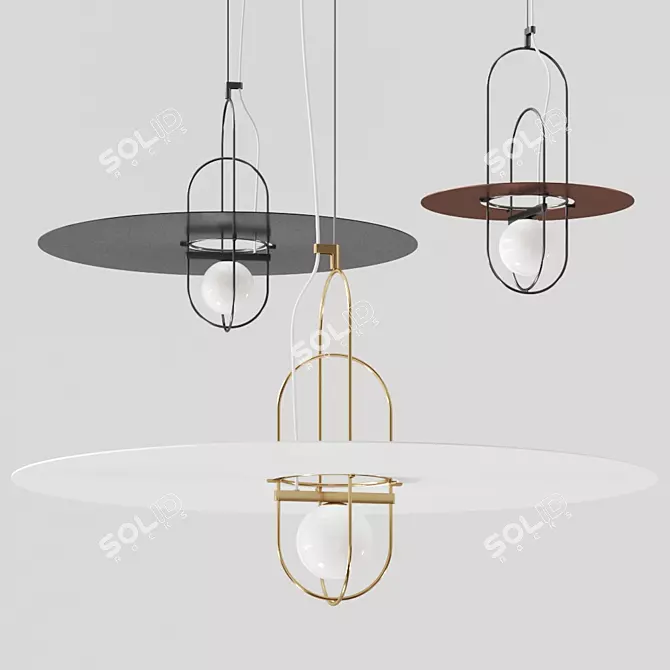  Setareh Blown Glass Pendant Lamp 3D model image 1